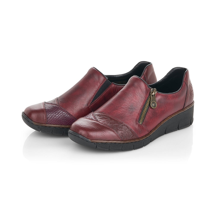 Rieker mocassin 53761 rouge6454502_6