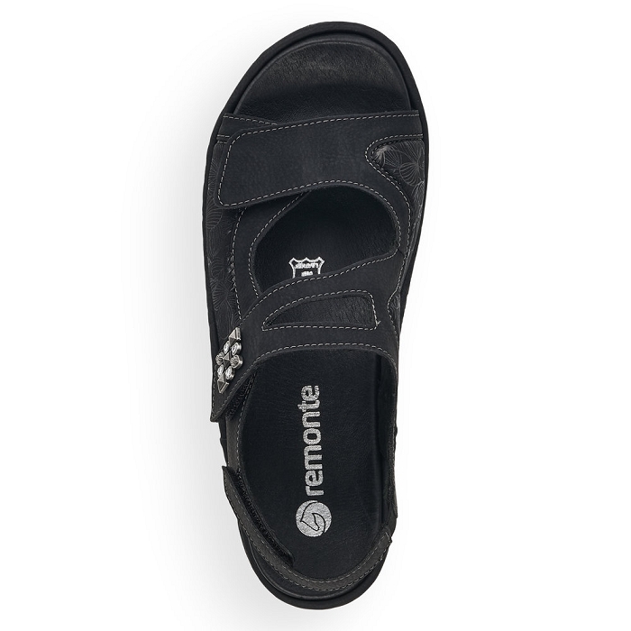 Remonte nu pieds d7647 noir6599703_4