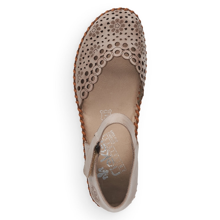 Ballerine Femme Rieker 46363 | Cuir Véritable | Semelle Polyuréthane | Confort Anti-Stress