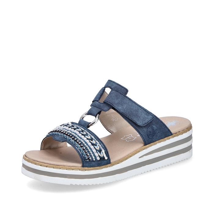 Rieker mule v02m6 bleu