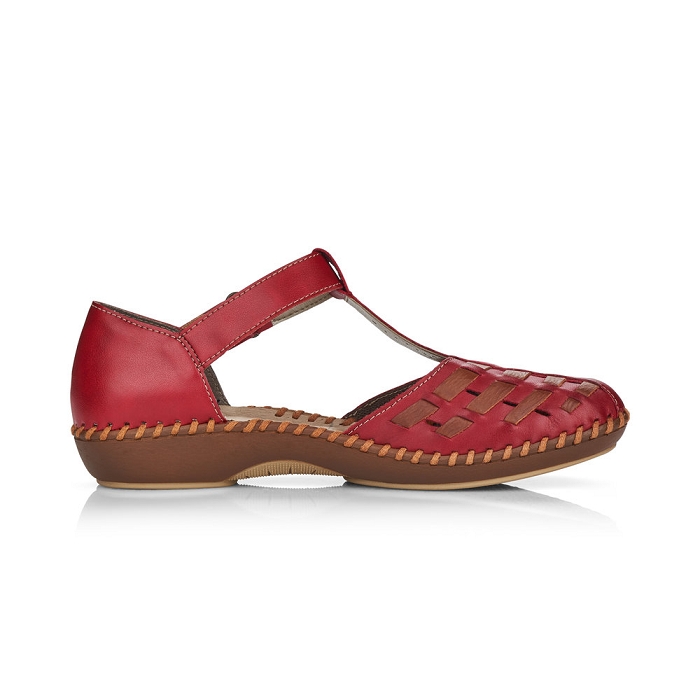 Rieker ballerine m1658 rouge6623501_2