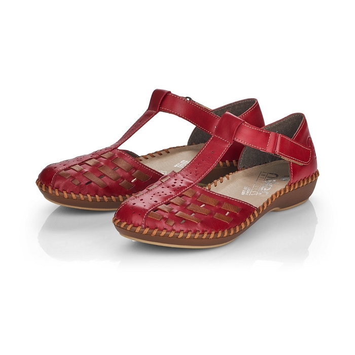 Rieker ballerine m1658 rouge6623501_6