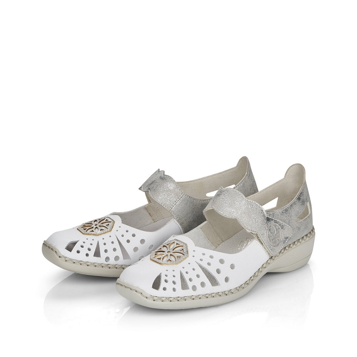 Rieker ballerine 41368 blanc6789701_6