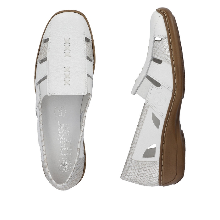 Rieker mocassin 41385 blanc6789802_6