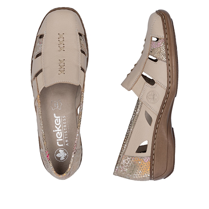 Rieker mocassin 41385 beige6789804_6