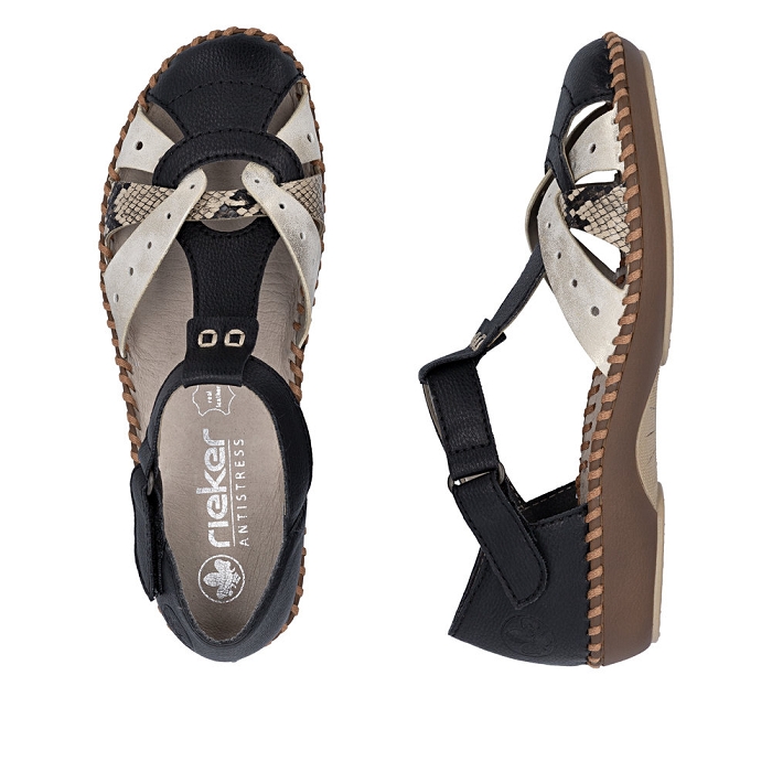 Rieker velcros m1655 noir6795806_6