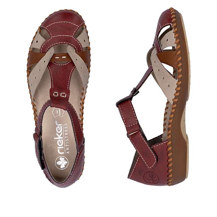 Rieker velcros m1655 rouge6795807_6