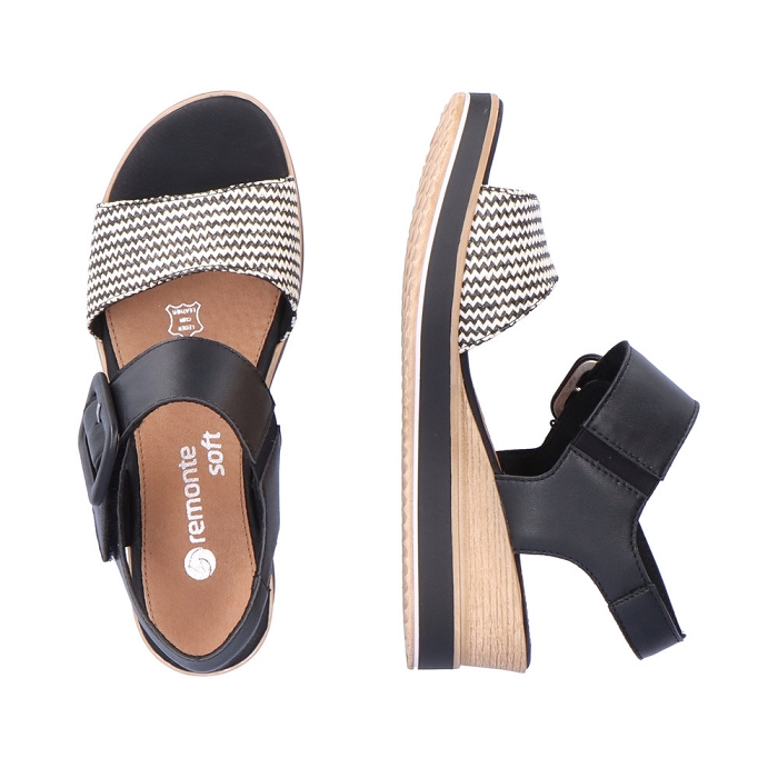 Remonte nu pieds d6453 noir6805603_6