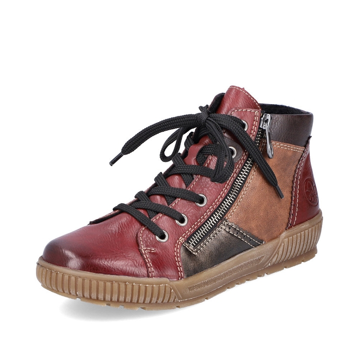 Bottines rieker sales femme rouge