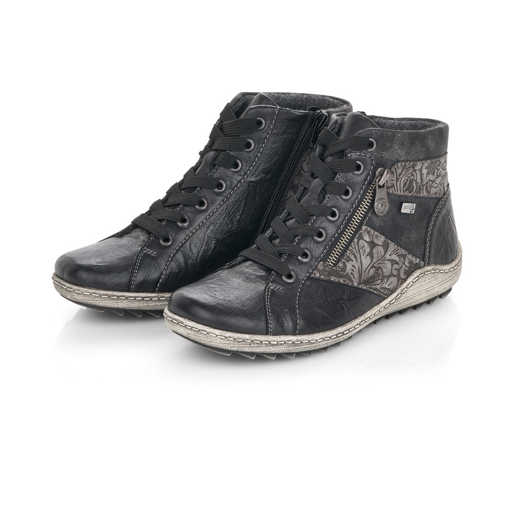 Bottines Femme Combat à Lacets Et Fermeture éclair - Confort Antidérapant Pour Tous Les Jours - 3