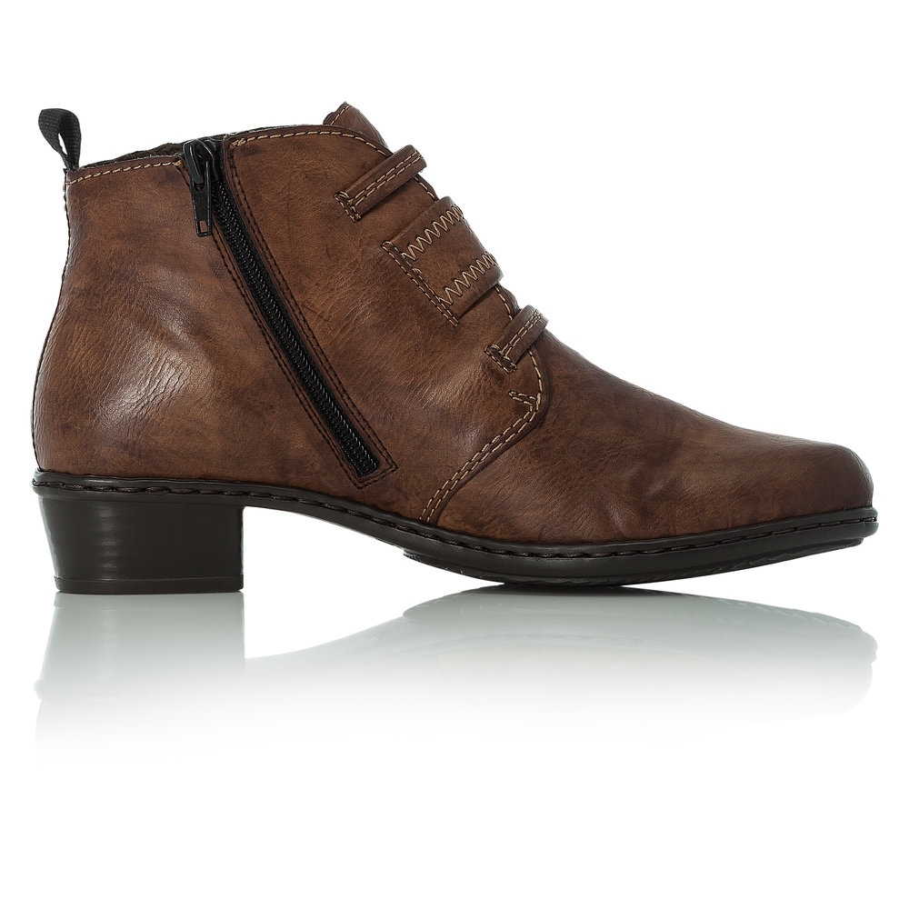 Bottines Rieker Femme Y0742 - Confort Et Style Avec Laçage Et Fermeture Éclair